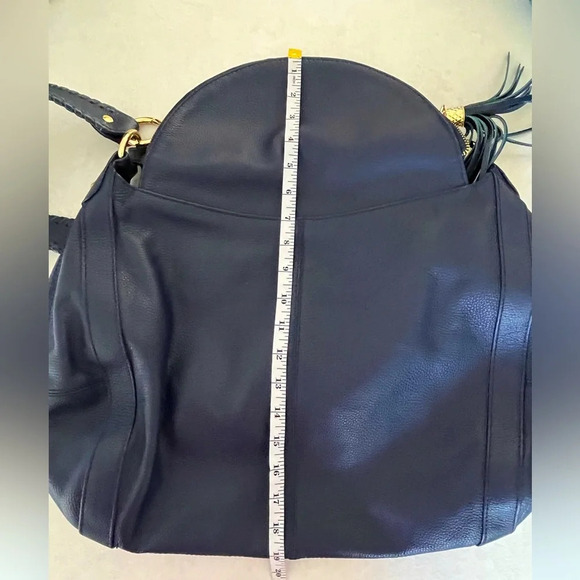 ASO Cameron Diaz👜Onna Ehrlich/ Rachel bag/ Hobo bag/ 100% Leather/ Navy blue - Picture 15 of 17
